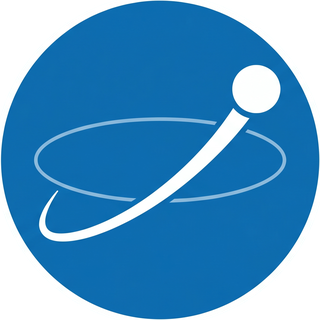 Orbital Shift Lab logo: an ascending sphere on an orbital path